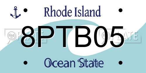 8PTB05 Rhode Island License Plate