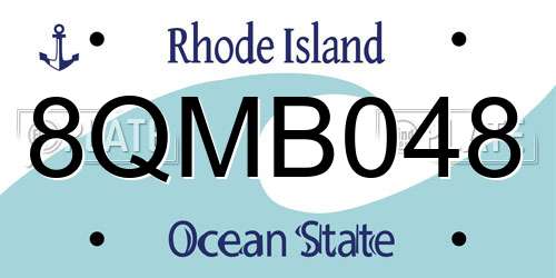 8QMB048 Rhode Island License Plate