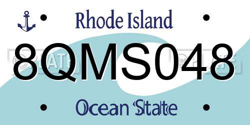 8QMS048 Rhode Island License Plate