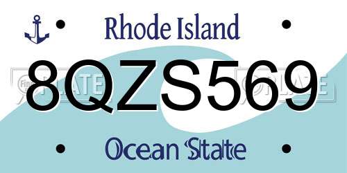 8QZS569 Rhode Island License Plate