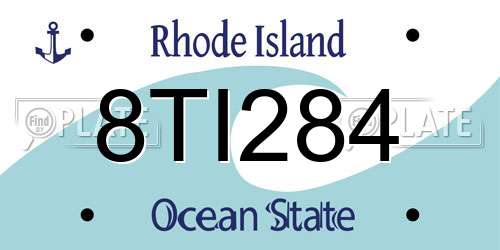 8TI284 Rhode Island License Plate