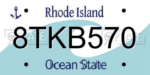 8TKB570 Rhode Island License Plate