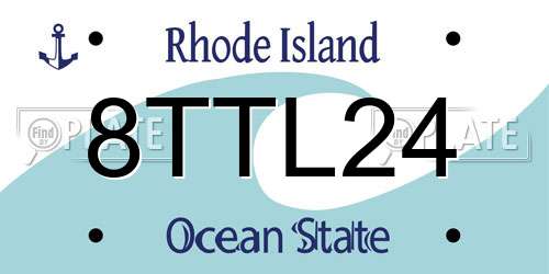 8TTL24 Rhode Island License Plate