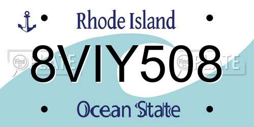 8VIY508 Rhode Island License Plate
