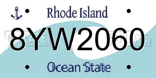 8YW2060 Rhode Island License Plate