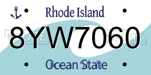 8YW7060 Rhode Island License Plate