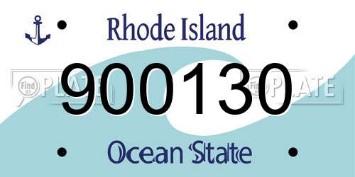 900130 Rhode Island License Plate