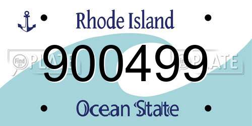 900499 Rhode Island License Plate