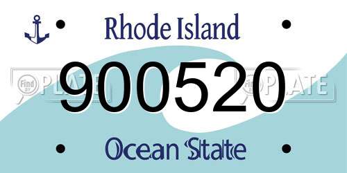 900520 Rhode Island License Plate