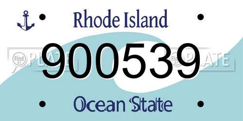900539 Rhode Island License Plate