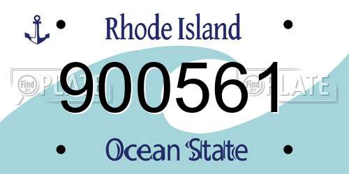 900561 Rhode Island License Plate