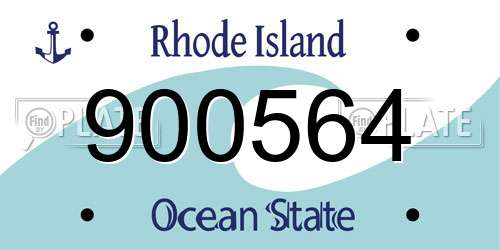 900564 Rhode Island License Plate