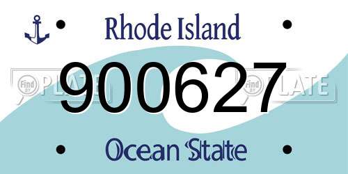 900627 Rhode Island License Plate