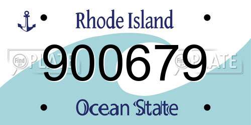 900679 Rhode Island License Plate