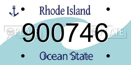 900746 Rhode Island License Plate