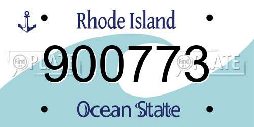 900773 Rhode Island License Plate