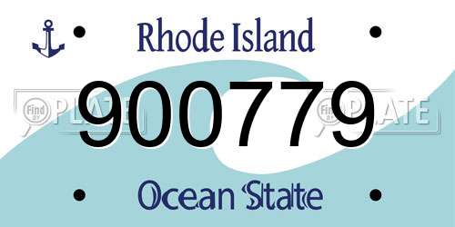 900779 Rhode Island License Plate