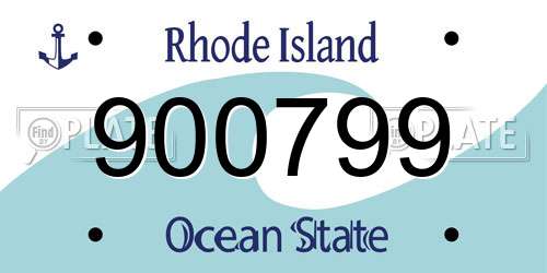 900799 Rhode Island License Plate