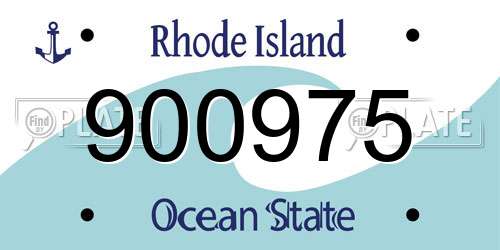900975 Rhode Island License Plate