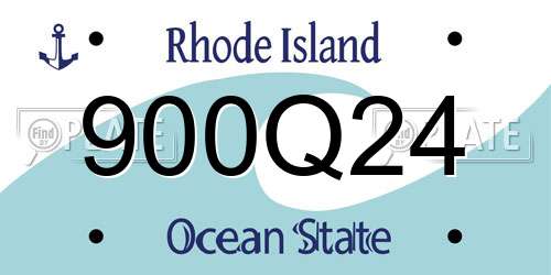 900Q24 Rhode Island License Plate