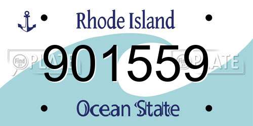 901559 Rhode Island License Plate