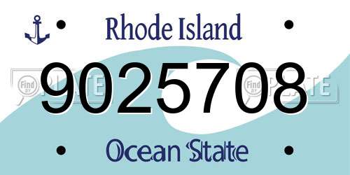 9025708 Rhode Island License Plate