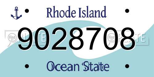 9028708 Rhode Island License Plate