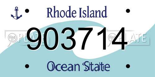 903714 Rhode Island License Plate