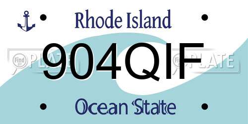 904QIF Rhode Island License Plate