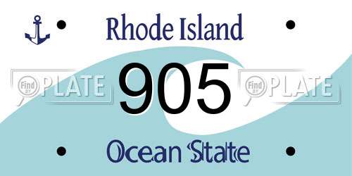 905 Rhode Island License Plate