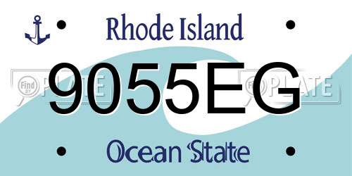9055EG Rhode Island License Plate
