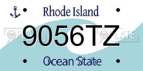9056TZ Rhode Island License Plate