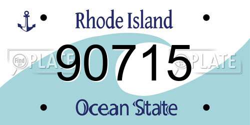 90715 Rhode Island License Plate
