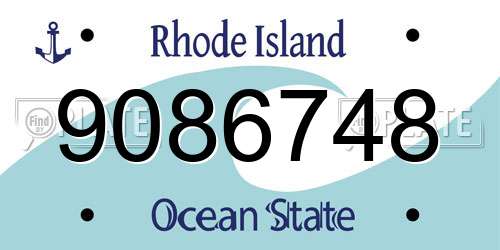 9086748 Rhode Island License Plate