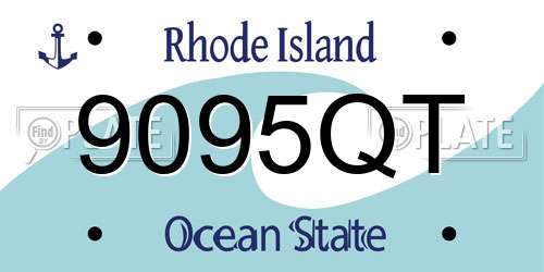 9095QT Rhode Island License Plate