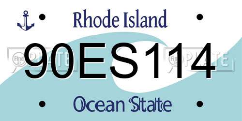 90ES114 Rhode Island License Plate