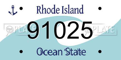 91025 Rhode Island License Plate