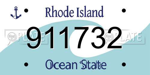 911732 Rhode Island License Plate