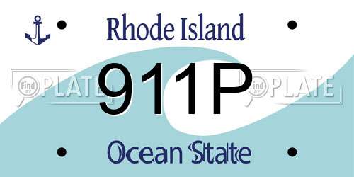 911P Rhode Island License Plate