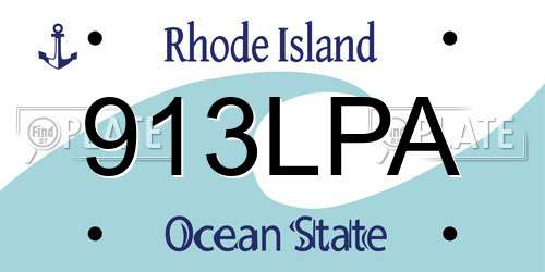 913LPA Rhode Island License Plate