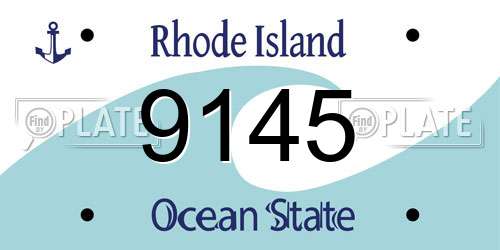 9145 Rhode Island License Plate