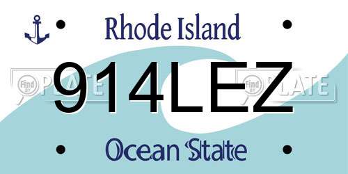 914LEZ Rhode Island License Plate