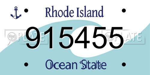 915455 Rhode Island License Plate