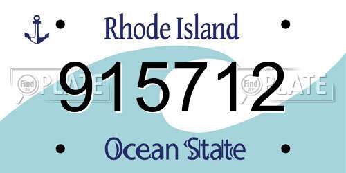 915712 Rhode Island License Plate