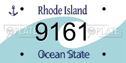 9161 Rhode Island License Plate