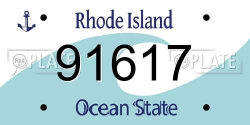 91617 Rhode Island License Plate