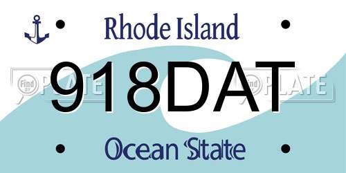 918DAT Rhode Island License Plate