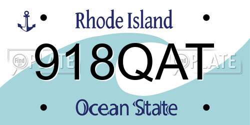 918QAT Rhode Island License Plate