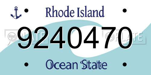 9240470 Rhode Island License Plate