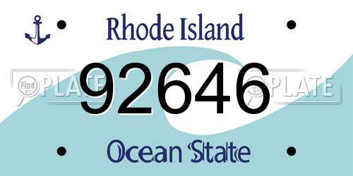 92646 Rhode Island License Plate
